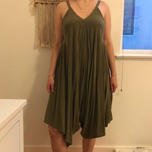 Olive Green jumpsuit/Beach cover up